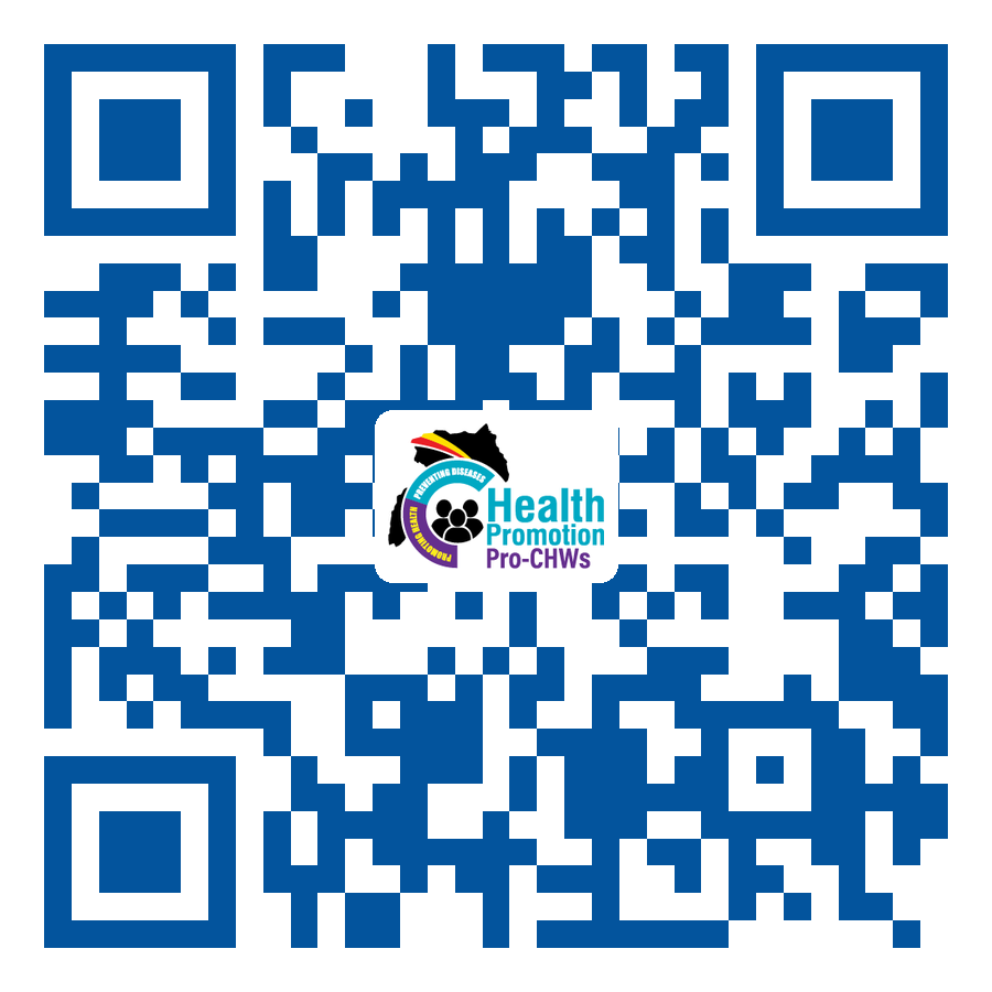 QR code for the programme at https://healthpromotionug.com
